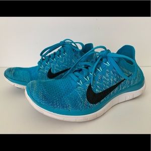 Nike Blue Free Flyknit 4.0 Sneakers